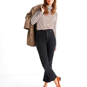 Madewell Cali Demi-Boot Jeans Button Front